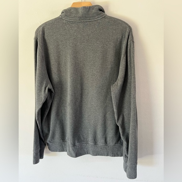 Polo Ralph Lauren Double-Knit Jersey Grey Quarter Zip Pullover Top Size Large - Picture 12 of 14
